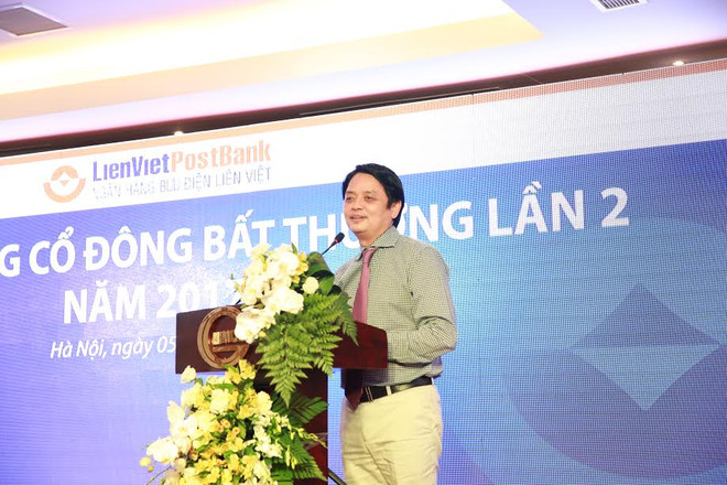 Ông Nguyễn Đức Hưởng phát biểu tại Đại hội. (Nguồn: LienVietPostBank) Ông Nguyễn Đức Hưởng làm Chủ tịch Hội đồng quản trị LienVietPostBank ảnh 1