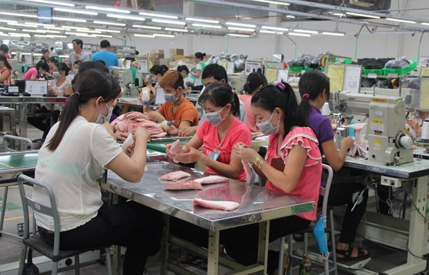 Chỉ số sản xuất công nghiệp tăng nhẹ. (Ảnh: PV/Vietnam+) WB: Sản xuất công nghiệp và tăng trưởng tín dụng "nhích" nhẹ ảnh 1