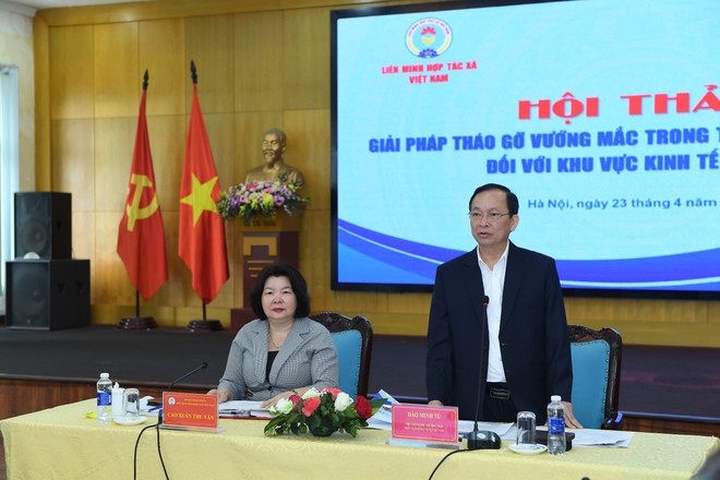 Ông Đào Minh Tú - Phó Thống đốc Thường trực Ngân hàng Nhà nước Việt Nam phát biểu tại hội thảo. (Ảnh: Vietnam+) z5374677097720_c7114a2965d9666ec3252b473250ed66.jpg