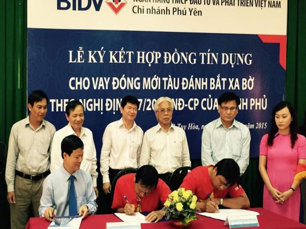 Hai ngư dân đầu tiên tại Phú Yên được vay vốn đóng tàu vỏ gỗ ảnh 1