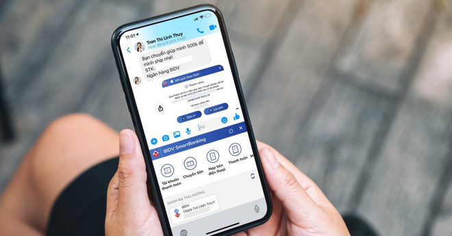 Ngân hàng đầu tiên hỗ trợ khách hàng giao dịch trên ứng dụng chat ảnh 1