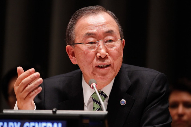 Tổng thư ký Liên hợp quốc Ban Ki-moon. (Ảnh: THX/TTXVN) "Liên hợp quốc vẫn duy trì hoạt động tại Afghanistan" ảnh 1