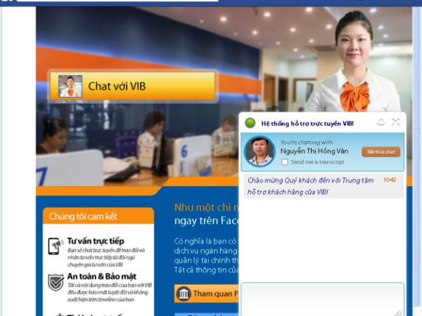 Ngân hàng đầu tiên tư vấn trực tiếp khách hàng trên facebook ảnh 1