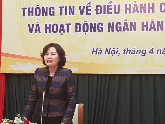 Phó Thống đốc NHNN Nguyễn Thị Hồng tại buổi họp báo. (Ảnh: T.H/Vietnam+) Sẽ ưu tiên tăng trưởng tín dụng cho những ngân hàng 'khỏe' ảnh 1