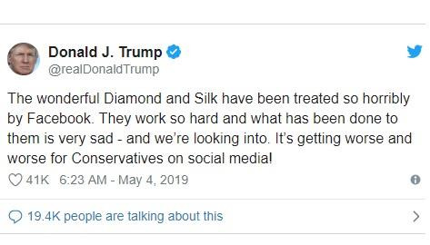 Tổng thống Mỹ phản đối chính sách kiểm duyệt của Facebook ảnh 1