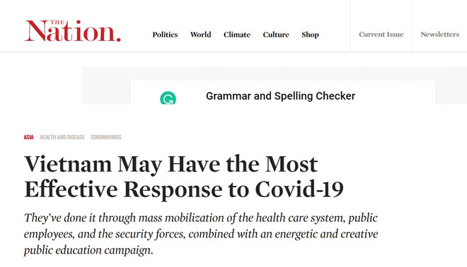 Tạp chí The Nation: Việt Nam ứng phó với COVID-19 hiệu quả nhất ảnh 1