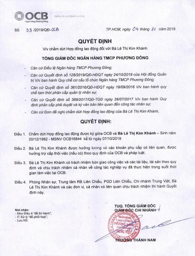 OCB lên tiếng về vụ nữ giám đốc bị bắt vì lừa đảo 15 tỷ đồng ảnh 2
