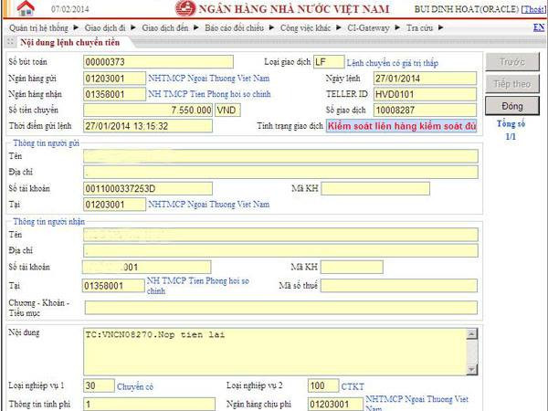 VCB, TPBank phản hồi vụ chuyển tiền không thành công ảnh 1