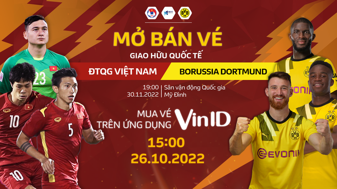 Bán online 40.000 vé xem trận đội tuyển Việt Nam đá giao hữu Dortmund ảnh 1