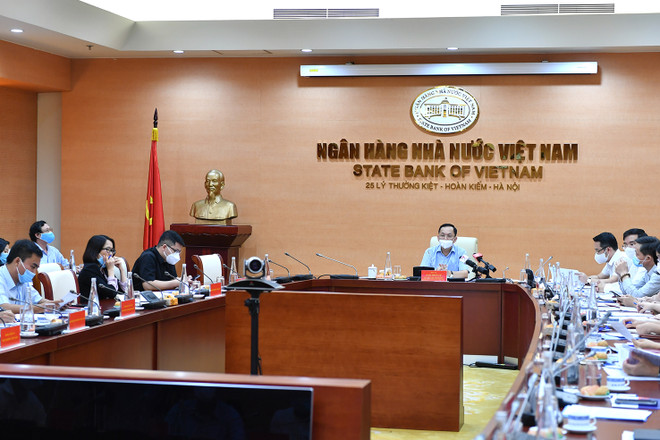 Toàn cảnh buổi làm việc giữa Ngân hàng Nhà nước và các hãng hàng không. (Ảnh: CTV/Vietnam+) Ngành hàng không muốn vay thêm 30.000 tỷ: Ngân hàng Nhà nước nói gì? ảnh 2