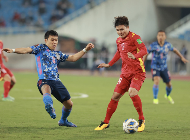 Đội tuyển Việt Nam thua sát nút 0-1 trước Nhật Bản ở lượt đi tại vòng loại thứ ba World Cup 2022. (Ảnh: PV/Vietnam+) HLV Nhật Bản tiết lộ tung đội hình mạnh nhất đối đầu Việt Nam ảnh 1