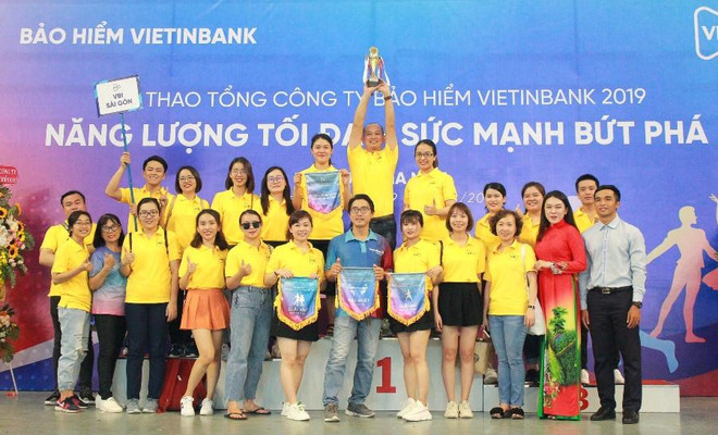 Chi nhánh VBI Sài Gòn đạt các giải thưởng ở 3 bộ môn. (Ảnh: CTV) 200 vận động viên tranh tài tại Hội thao VBI khu vực miền Nam ảnh 1