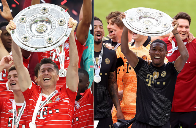 David Alaba có 10 danh hiệu Bundesliga cùng với Bayern, trong khi Lewandowski có 8 cùng Bayern và 2 cùng Dortmund.(Ảnh: Nguồn FCB.com) Những cầu thủ Bayern nắm kỷ lục số lần vô địch Đức ảnh 4