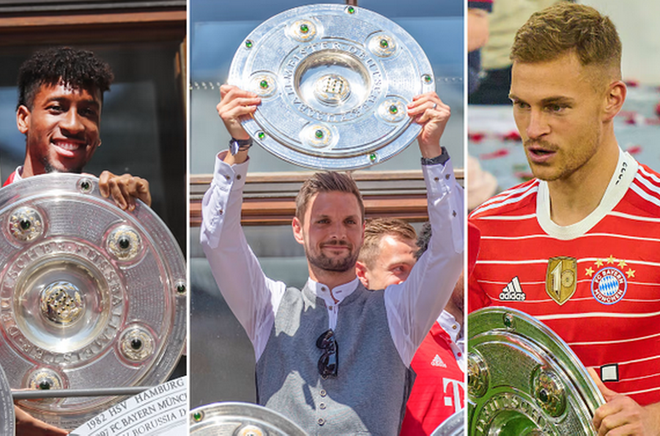 Ba cầu thủ đang thi đấu cho Bayern có 8 lần vô địch Đức. (Ảnh: Nguồn FCB.com) Những cầu thủ Bayern nắm kỷ lục số lần vô địch Đức ảnh 7