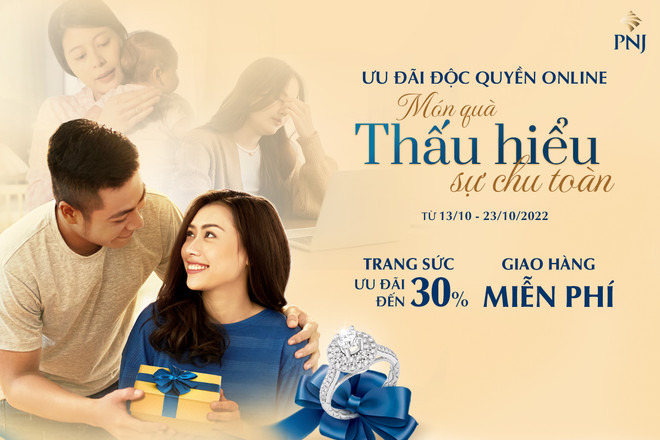 Những thương hiệu trang sức như PNJ, DOJI... mang đến cho khách hàng những ưu đãi lớn trong tháng tri ân phái đẹp. (Ảnh: pnj) Lựa chọn quà tặng gì cho Ngày Phụ nữ Việt Nam 20/10? ảnh 2