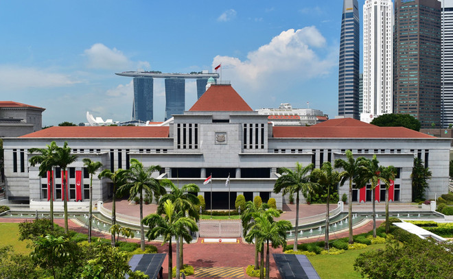Bên ngoài tòa nhà Quốc hội Singapore. (Ảnh: Parliament of Singapore) Singapore cân nhắc sửa Hiến pháp để Quốc hội có thể họp trực tuyến ảnh 1