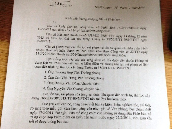“Đình” Thông tư 38: Có dấu hiệu vi phạm trong việc kỷ luật cán bộ ảnh 3