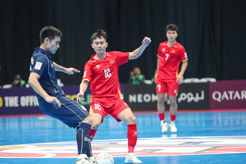 Futsal Việt Nam vào tứ kết với vị trí nhì bảng. (Nguồn: VFF)