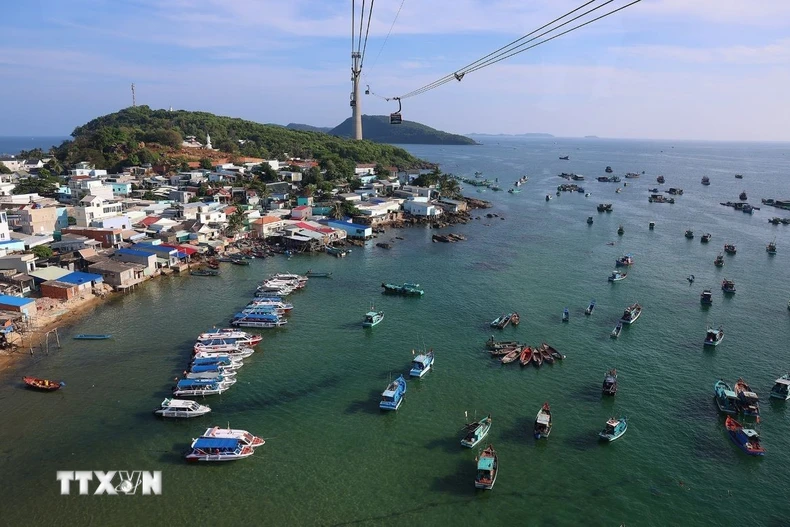 Một góc thành phố Phú Quốc . (Ảnh: Dương Giang/TTXVN)