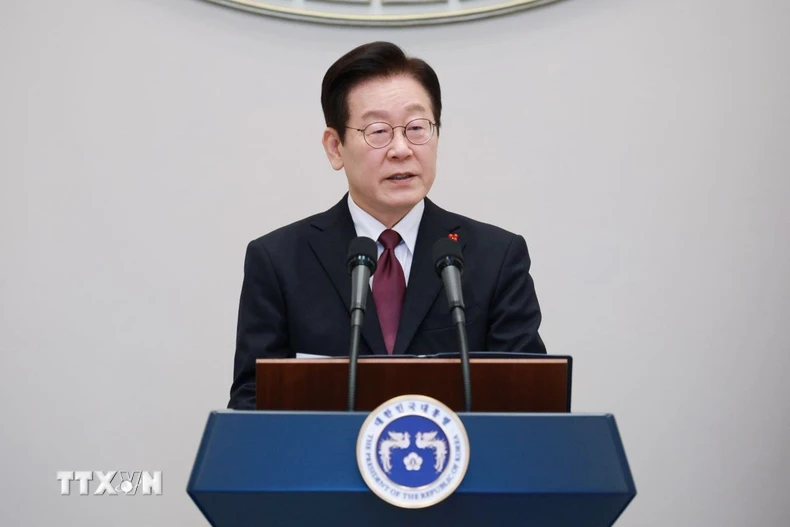 Tổng thống Hàn Quốc Lee Jae Myung. (Ảnh: Yonhap/TTXVN)