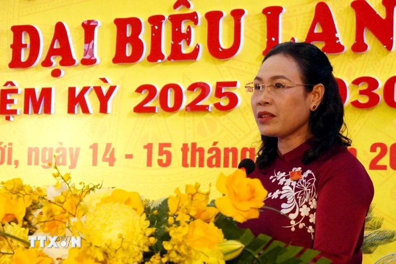 Bà Phạm Thị Hân. (Ảnh: TTXVN phát)