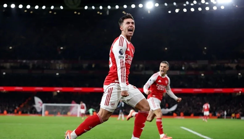 Martin Zubimendi ghi bàn giúp Arsenal chiến thắng. (Nguồn: Getty Images)