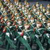 Các khối của Lực lượng Quân đội nhân dân tham gia sơ duyệt lễ diễu binh, diễu hành kỷ niệm 50 năm Ngày Giải phóng miền Nam thống nhất đất nước. (Ảnh: Thanh Vũ/TTXVN)