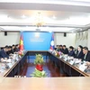 Quang cảnh Tham khảo chính trị lần thứ 10 giữa hai Bộ Ngoại giao Việt Nam-Lào. (Ảnh: Xuân Tú/TTXVN)