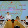 Ông Đặng Xuân Phương, Phó Chủ nhiệm Ủy ban Văn hóa Xã hội của Quốc hội, phát biểu. (Ảnh: Minh Thu/TTXVN)