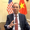 Đại sứ Việt Nam tại Hoa Kỳ Nguyễn Quốc Dũng trong một cuộc trả lời phỏng vấn của TTXVN. (Ảnh: Đoàn Hùng/TTXVN)