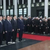 Tổng Bí thư Tô Lâm cùng các đồng chí Lãnh đạo, nguyên Lãnh đạo Đảng, Nhà nước dự Lễ truy điệu nguyên Chủ tịch nước Trần Đức Lương. (Ảnh: TTXVN)