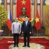 Chủ tịch nước Lương Cường với Đại sứ Cộng hòa Philippines tại Việt Nam Francisco Noel R. Fernandez III. (Ảnh: Lâm Khánh/TTXVN)
