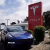 Một cửa hàng Tesla ở San Mateo, California, Mỹ. (Ảnh: THX/TTXVN)