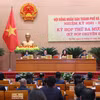 Chủ tọa điều hành kỳ họp. (Ảnh: Văn Điệp/TTXVN)