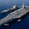 Tàu sân bay USS Gerald R. Ford của hải quân Mỹ. (Ảnh: Reuters/TTXVN)