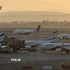 Các máy bay tại sân bay quốc tế Ben Gurion, Israel. (Ảnh: IRNA/TTXVN)