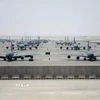 Máy bay quân sự Stratotankers KC-135 của Không lực Mỹ tại căn cứ không quân Al Udeid ở Qatar. (Ảnh: U.S. Air National Guard/TTXVN)