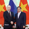 Thủ tướng Phạm Minh Chính hội kiến Tổng thống Liên bang Nga Vladimir Putin. (Ảnh: Dương Giang/TTXVN)