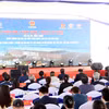 Quang cảnh lễ khởi công đường sắt Lào Cai-Hà Nội-Hải Phòng. (Ảnh: Mạnh Tú/TTXVN)