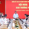 Hội nghị Ban Thường vụ Đảng ủy các cơ quan Đảng Trung ương. (Ảnh: Phương Hoa/TTXVN)