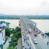 Cầu Chương Dương bắc qua sông Hồng. (Nguồn: Vietnam+)
