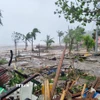 Khu vực chịu ảnh hưởng bởi siêu bão Fung-wong tại tỉnh Catanduanes, Philippines. (Ảnh: THX/TTXVN)