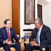 Chủ tịch Quốc hội Trần Thanh Mẫn hội kiến Thủ tướng Maroc Aziz Akhannouch. (Ảnh: Doãn Tấn/TTXVN)