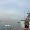 Tàu 09 thuộc Lữ đoàn 171 của Hải quân nhân dân Việt Nam tại vùng biển Indonesia cùng tàu của Hải quân các nước tham gia Diễn tập AUMX-2. (Ảnh: Đỗ Quyên/TTXVN)