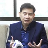 Tiến sỹ Chheang Vannarith, Phó Tổng thư ký kiêm Trưởng nhóm cố vấn của Quốc hội Campuchia, đồng thời là chuyên gia phân tích chính trị - trả lời phỏng vấn TTXVN. (Ảnh: Hoàng Minh/TTXVN)