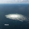 Hiện trường rò rỉ đường ống dẫn khí đốt Dòng chảy phương Bắc dưới biển Baltic thuộc hải phận Đan Mạch. (Ảnh: THX/TTXVN)