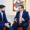 Thủ tướng Phạm Minh Chính gặp Tổng thống Chile Gabriel Boric. (Ảnh: Dương Giang/TTXVN)