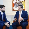 Thủ tướng Phạm Minh Chính gặp Tổng thống Chile Gabriel Boric. (Ảnh: Dương Giang/TTXVN)