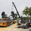 Nhà thầu chuẩn bị vật liệu thi công dự án Trường THCS Đông Xá. (Ảnh: Cổng Thông tin Điện tử tỉnh Quảng Ninh)