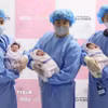 Các em bé sơ sinh tại bệnh viện ở Goyang, Hàn Quốc, ngày 1/1/2025. (Ảnh: Yonhap/TTXVN)